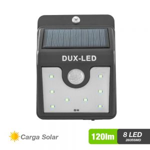 Lampara solar 8 LEDS 120 lumenes